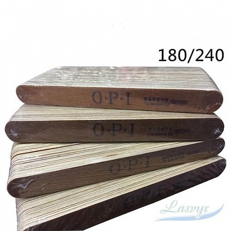 Opi пилка-наждак 180/240 на деревянной основе, прямая (тонкая) высокого качества