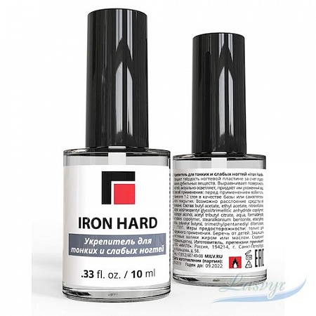 Milv «iron hard» укрепитель для тонких и слабых ногтей. 10 мл.