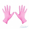 Nitrimax нитриловые перчатки 50 пар , розовые s