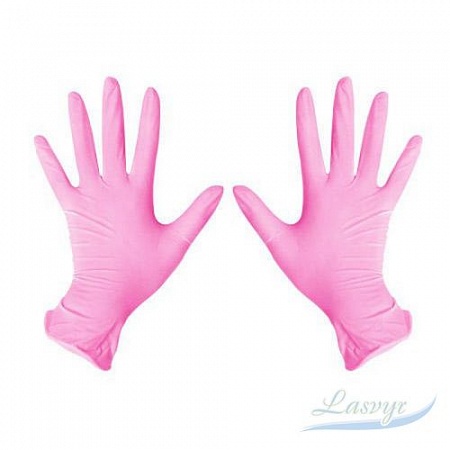 Nitrimax нитриловые перчатки 50 пар , розовые s