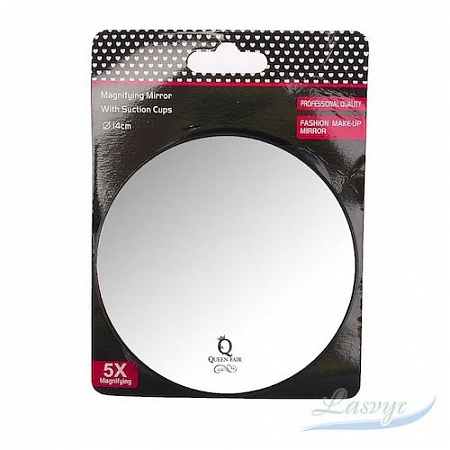 Зеркало для макияжа, с увеличением x5, круглое, d=14 см, на присосках