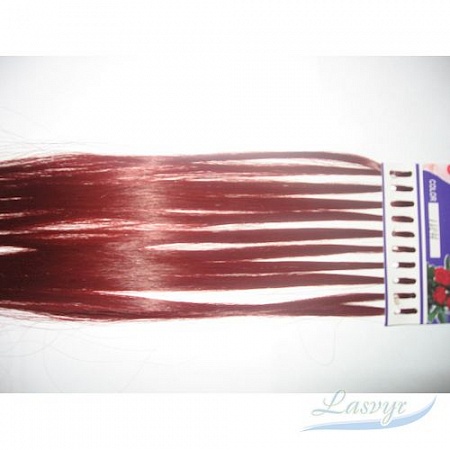Термо-пряди для дизайна причёски, уп.20шт., дл.55см., цвет бордо, арт.10991
