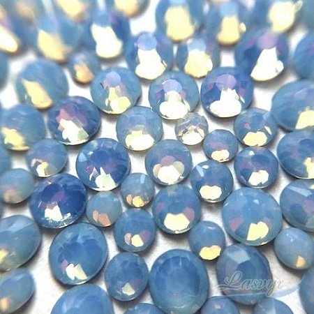 Стразы (стекло) , mix опал голубой ss 3 - 12 , 100 шт.