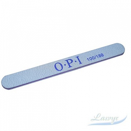 Пилка opi для ногтей узкая, прямая 100/180 ,улучшенное качество (серая)