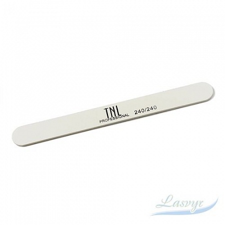 Пилка для ногтей узкая 240/240 улучшенное качество (белая), пластик. основа