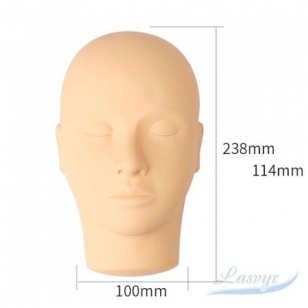Голова-манекен тренировочный для наращивания ресниц материал: силикон вес: 440гр