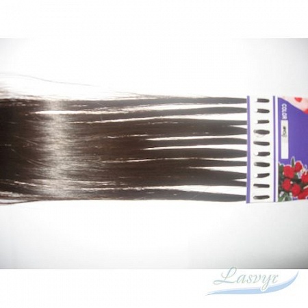 Термо-пряди для дизайна причёски, уп.20шт.,дл.55см., цвет коричневый, арт.10990